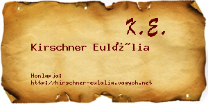 Kirschner Eulália névjegykártya